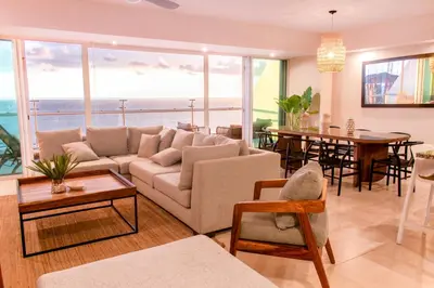 Zona de estar de Condo de lujo en Mazatlan Peninsula