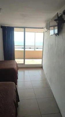 Cama o camas de una habitación en Hotel cabinas al mar