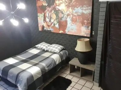 Cama o camas de una habitación en Casa con Alberca cerca del Aeropuerto