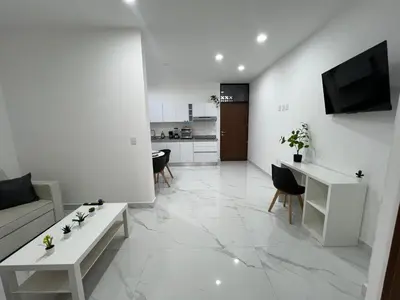 Una televisión o centro de entretenimiento en Departamento en Mazatlán - Lomas Del Mar