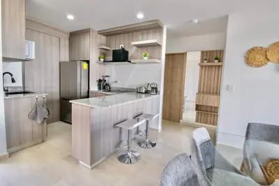 Una cocina o zona de cocina en Almarena 201 Wonderful depa near the beach