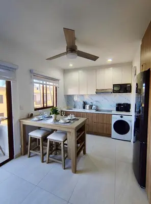 Una cocina o zona de cocina en Nuevo departamento con acceso frente a la playa, jacuzzi y alberca climatizada