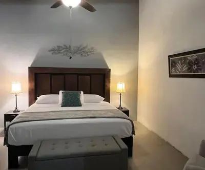 Cama o camas de una habitación en Quinta el Santuario
