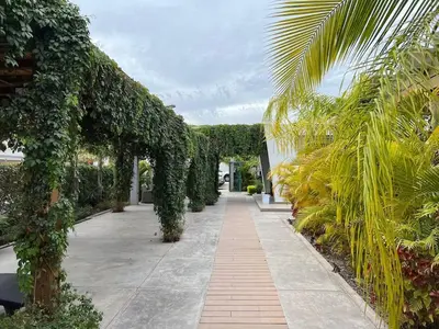 Jardín al aire libre en A2P Preciosa casa con habitación abajo en Acacia Residencial