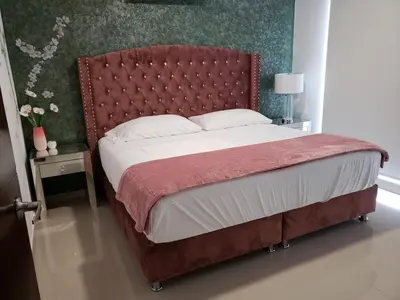 Cama o camas de una habitación en Casa de lujo en privada Castaño