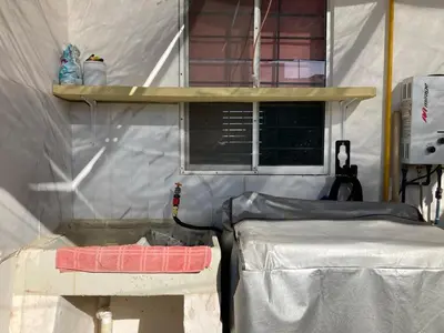 Plano de Casa con dos cómodas habitaciones