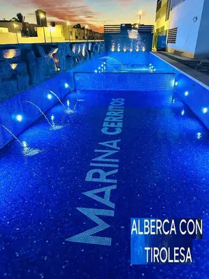 Plano de Marina Cerritos Azul Turquesa #3 - 4 Albercas - 1 Min Playas