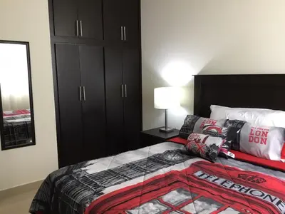 Cama o camas de una habitación en Comfortable Durango Apartment