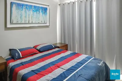 Cama o camas de una habitación en Residencial a 5 min. de plaza comercial