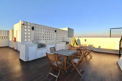 Un balcón o terraza de apartment 2 min from Zona Dorada Paseo lomas 303