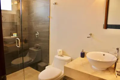 Un baño de apartment 2 min from Zona Dorada Paseo lomas 303