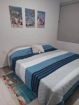 Cama o camas de una habitación en Blúu apartmet Bel Bal
