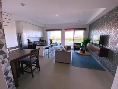 Zona de estar de Apartment on the Malecon, The One Tower