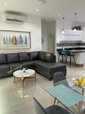 Zona de estar de Torre Eme- stunning bay view and balcony!