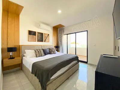 Cama o camas de una habitación en Condominios Marina Cerritos 1