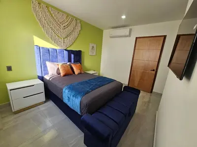Cama o camas de una habitación en Casa Bohemia