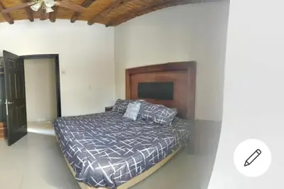 Cama o camas de una habitación en Casa la Borgoña