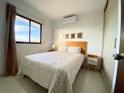 Cama o camas de una habitación en Condominio Oceanna 4