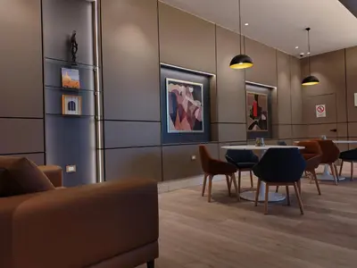 Zona de estar de Hotel Soretti