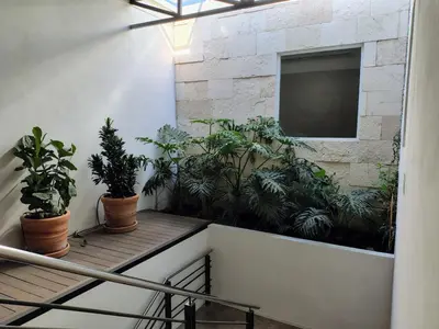 Jardín al aire libre en Hotel Soretti