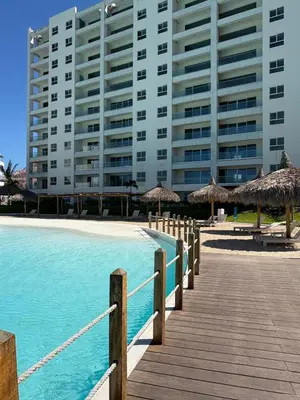 Piscina en o cerca de Fantástico Depa en BLUU con PLAYA ARTIFICIAL - Turquesa 208 -