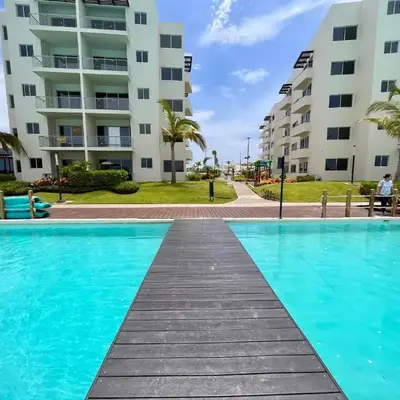 Fantástico Depa en BLUU con PLAYA ARTIFICIAL - Turquesa 208 -