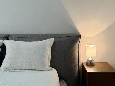 Cama o camas de una habitación en Bluü Habitat with Beach and Premium Amenities