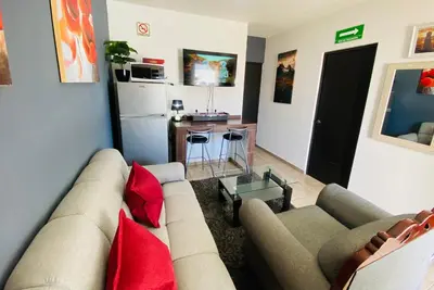 Zona de estar de Departamento en zona turística