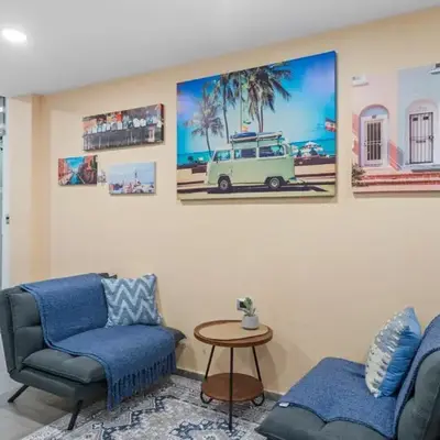 Loft with a king size bed in the historic center