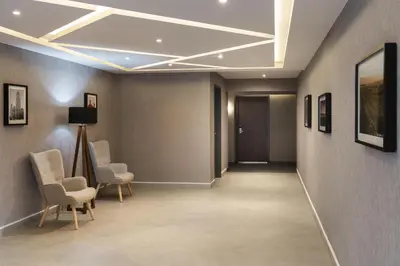 Una televisión o centro de entretenimiento en Homewood Suites By Hilton Saltillo
