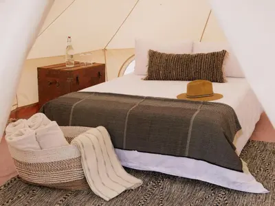 Cama o camas de una habitación en Endemica Glamp Resort