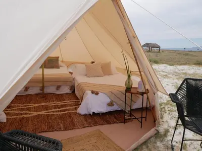 Cama o camas de una habitación en Endemica Glamp Resort