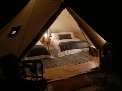 Cama o camas de una habitación en Endemica Glamp Resort