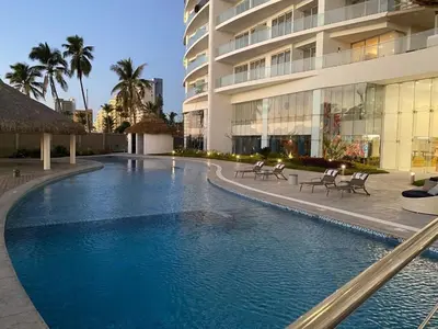 Piscina en o cerca de Apartamento pie de playa