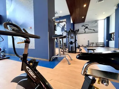 Gimnasio o instalaciones de fitness de Apartamento pie de playa