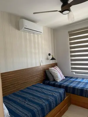 Cama o camas de una habitación en CASA DE PLAYA