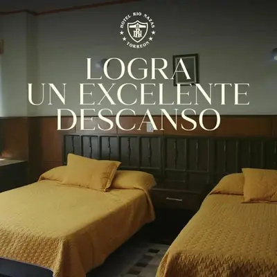 Cama o camas de una habitación en Hotel Rio Nazas