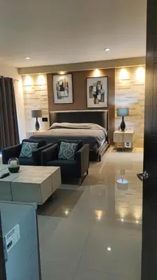 Cama o camas de una habitación en Casa con alberca pirvada