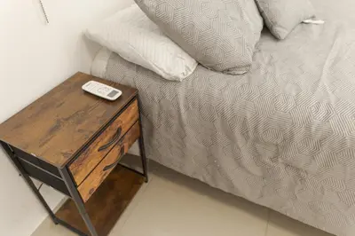 Cama o camas de una habitación en Casa Rv dorada