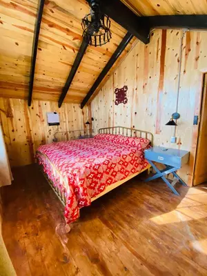 Cama o camas de una habitación en Kari Hillcabins