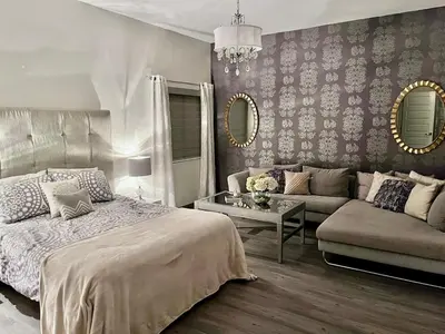 Cama o camas de una habitación en Modern and elegant house