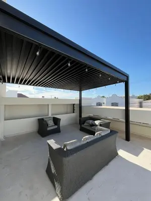 Zona de estar de QC Departamento privado de lujo en Quintas