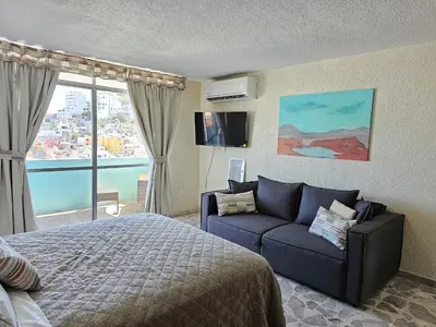 Cama o camas de una habitación en Pool Park Ocean - Centro Home