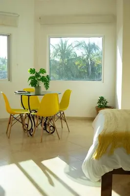 Zona de estar de Departamentos y cabañas a pie de playa -Baraka Beach Club