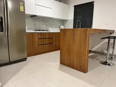 Una cocina o zona de cocina en Residencia Santa Fe