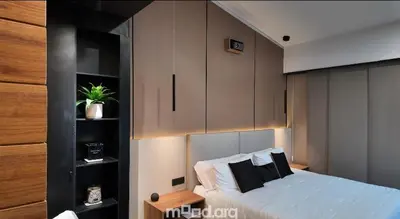 Cama o camas de una habitación en Suite de lujo confortable