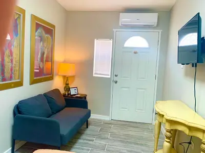 Una televisión o centro de entretenimiento en Casita Don Nacho