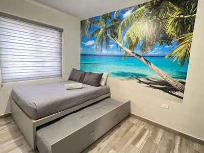 Cama o camas de una habitación en Charming San Carlos BB with Private Pool BBQ