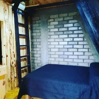 Cama o camas de una habitación en Black Birds Cabins Creel