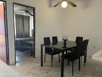 Zona de estar de Departamento a metros de la playa